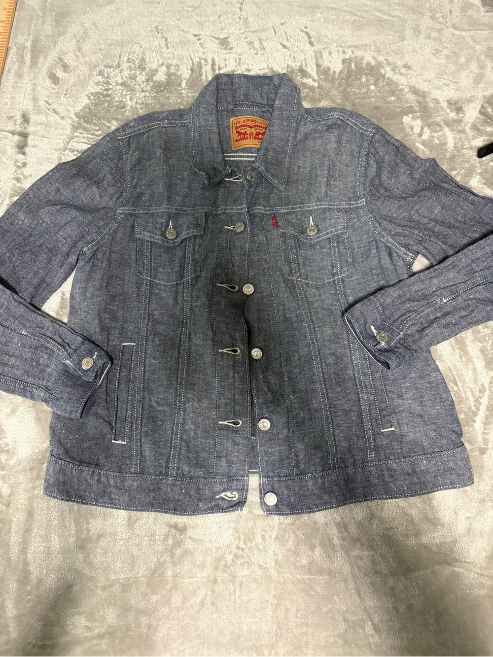 Levi’s Women’s Chambray Denim Jacket Cotton/Linen Size XL